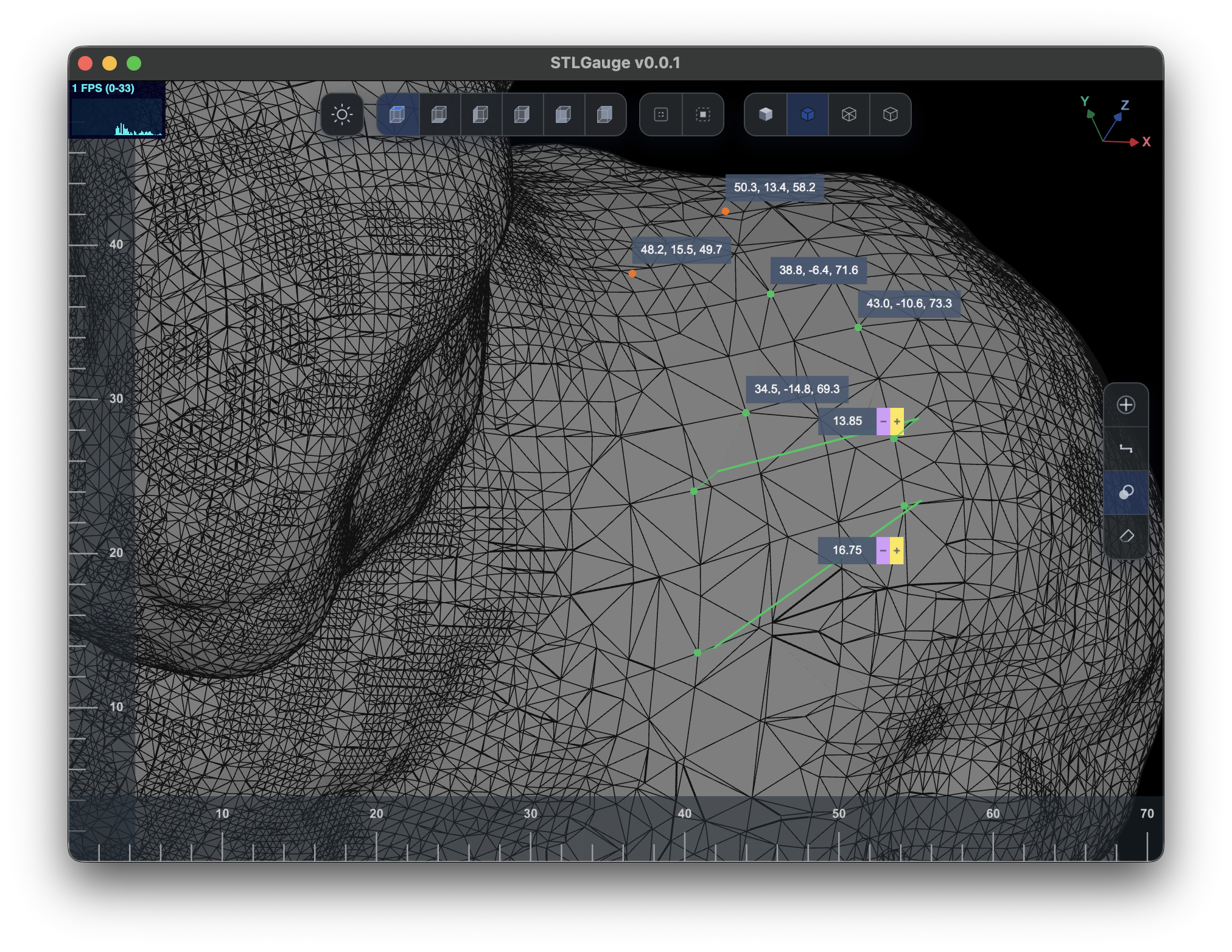 STLGauge in dark mode